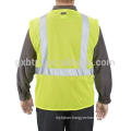 Custom OEM Men's Road Security Work Clothing High Visibility Neon Green Safety Vest With Hook&Loop Closure And Pockets